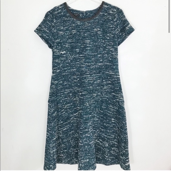 Talbots | Leather trimmed tweed dress - Picture 4 of 8